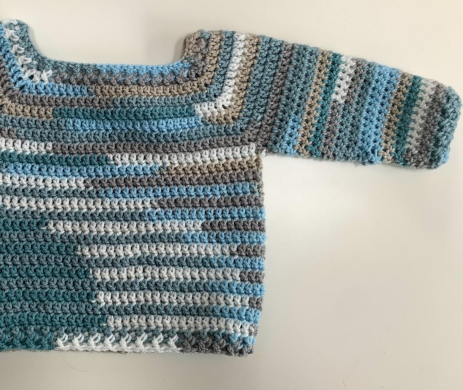 Pure Baby Prints Crochet Sweater