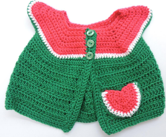 Watermelon Angel Top Dress (Crochet)